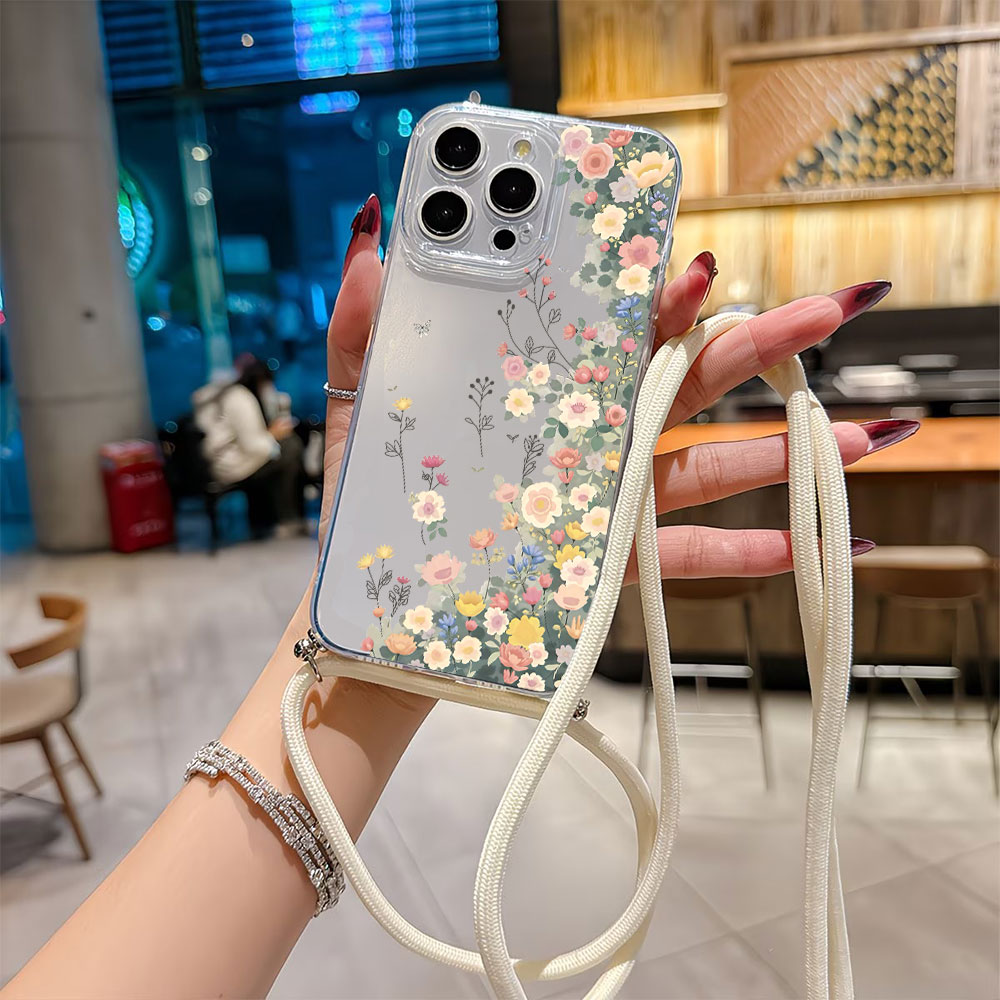 Apple Iphone 15 - クロスボディランヤードストラップ付きスマホケース iPhone 17 16 15 14