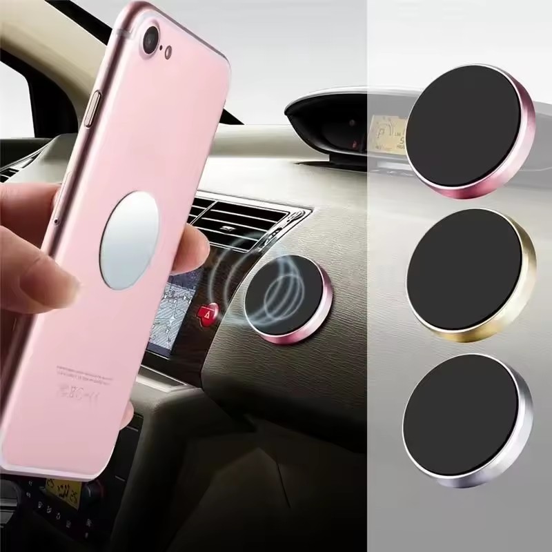 Phone Accessories Useful - 磁石式の車載用スマートフォンホルダー。ダッシュボードや壁に取り付け可能な汎用タイプ。アルミニウム合金製で、強力な磁石と粘着テープを使用。