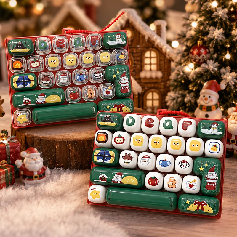 26キーのキーキャップキーチェーン、クリスマスキーボードキー - Phone Accessories Charms のレビューと価格