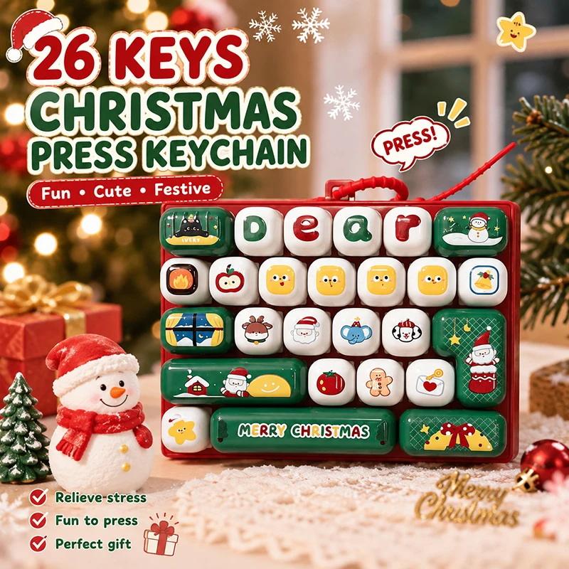 26キーのキーキャップキーチェーン、クリスマスキーボードキー - Phone Accessories Charms のレビューと価格