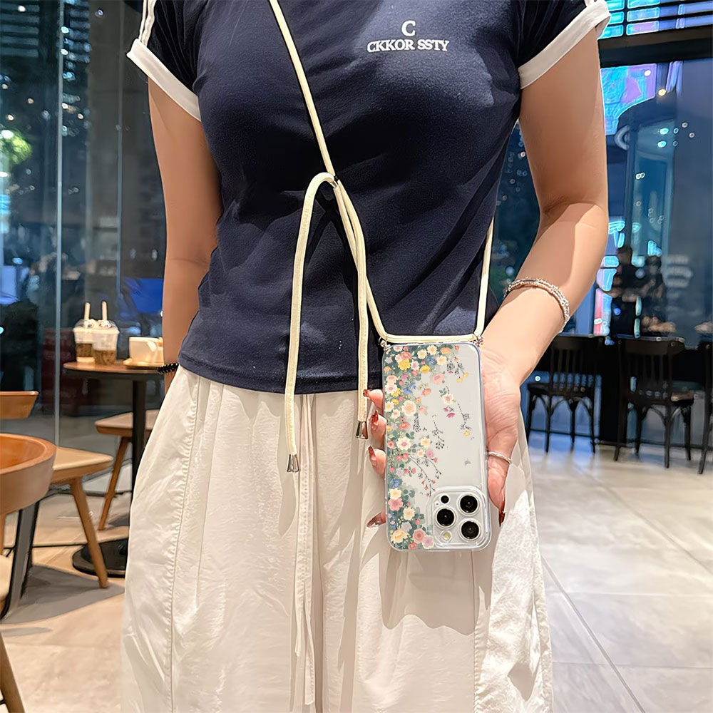 クロスボディランヤードストラップ付きスマホケース iPhon - Apple Iphone 15 のレビューと価格