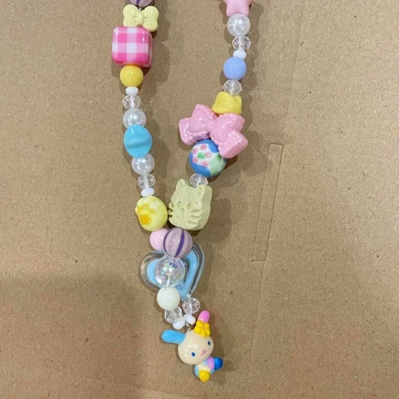 漫画ウサハナカラフルなビーズ電話チャーム学生バックパックジッ - Phone Accessories Charms のレビューと価格