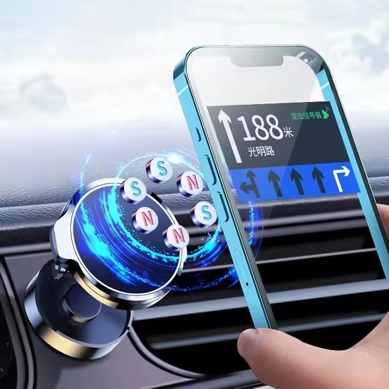 丸型折りたたみ式マグネットカーホルダー 360度回転式携帯電 - Phone Accessories Useful のレビューと価格