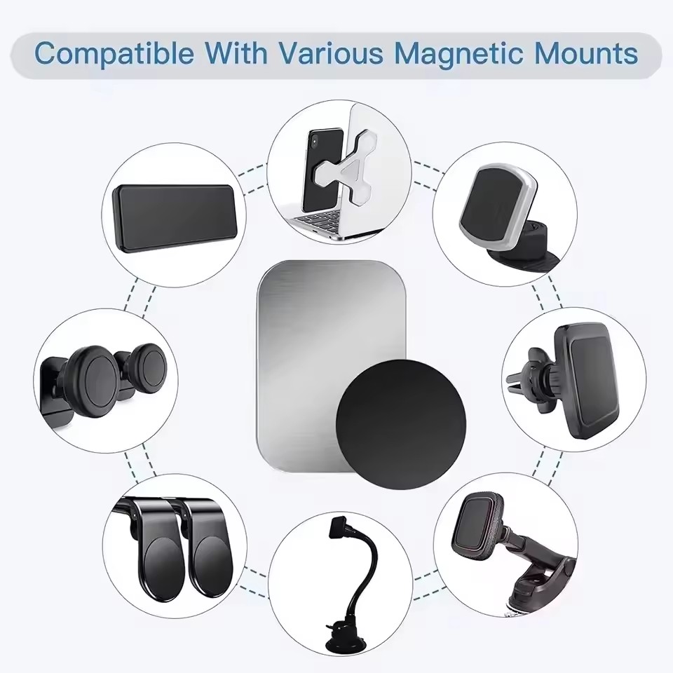 磁石式の車載用スマホホルダー用金属プレート、薄い鉄板製のステ - Phone Accessories Useful のレビューと価格