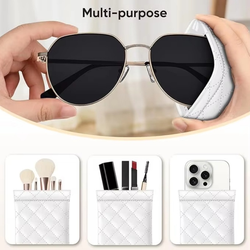 1/2/4 個ポータブルスクイズ眼鏡ケース Pu レザーソフ - Phone Accessories Useful のレビューと価格